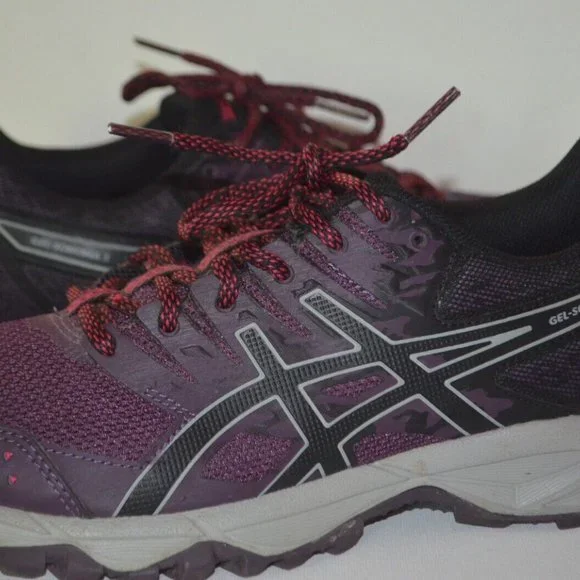 Asics Gel Sonoma 3 Running Shoes Womens Size 9 Sneakers T774N Black/Grey/Purple - Picture 6 of 8